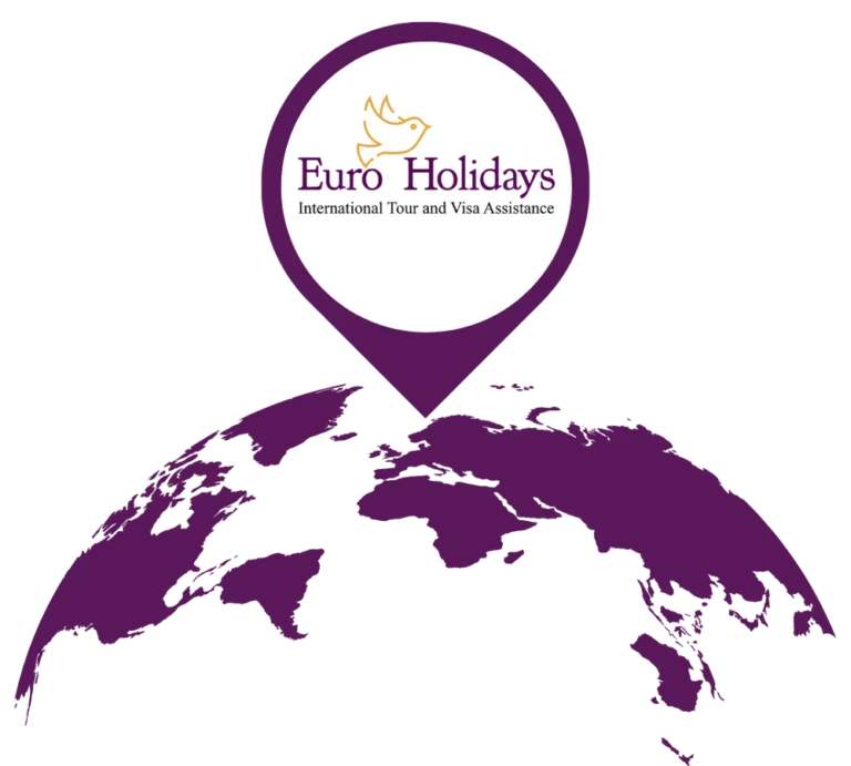 euro holidays logo modern travel design